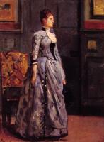 Stevens, Alfred - Portrait of a Woman in Blue